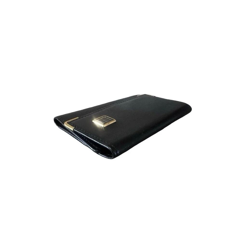 Dunhill Black Leather key card case women's mens
